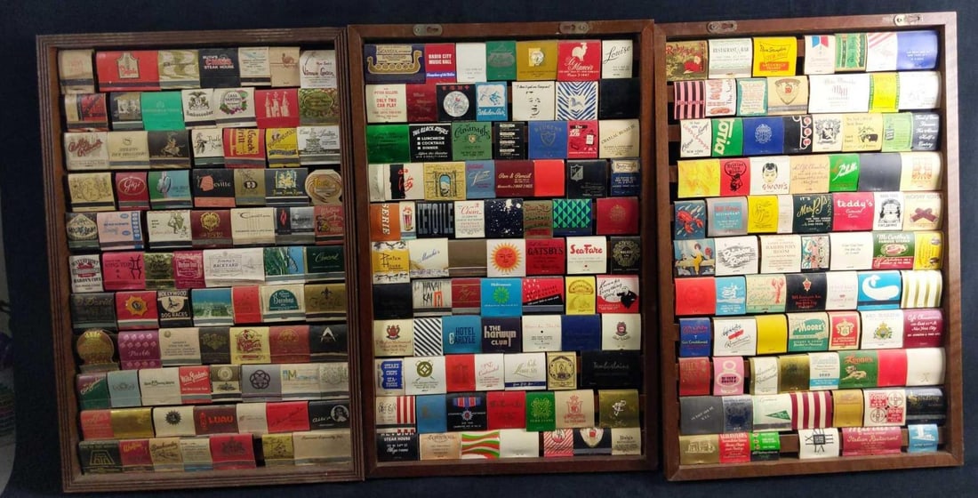 3 Framed Vintage Matchbooks Bars Hotels And More B (1 of 8)