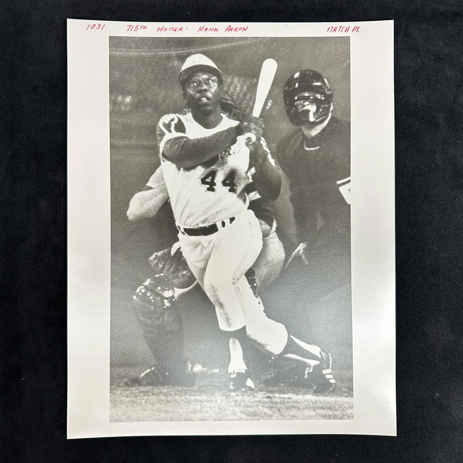 Hank Aaron 715th Home Run Analog Black and White Photograph Print (1 of 6)
