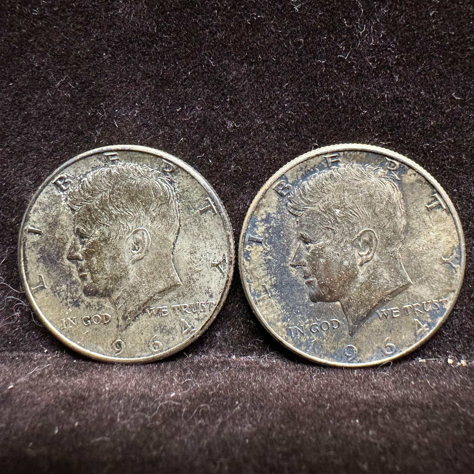 Set of 1964 Kennedy Half Dollars Silver Coin Collection K96 (1 of 4)