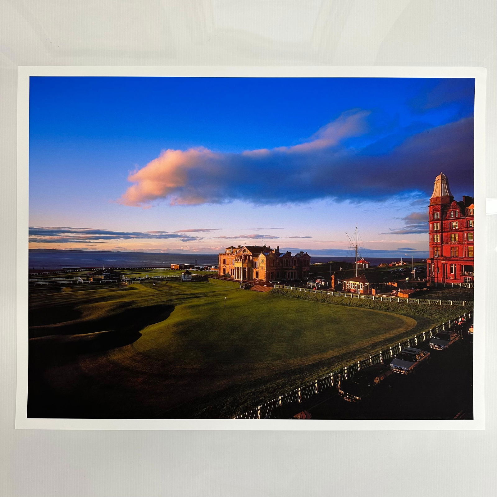 St. Andrews Old Course Golf Photo Print Clubhouse and Royal Hotel Sunset Scene (1 of 6)