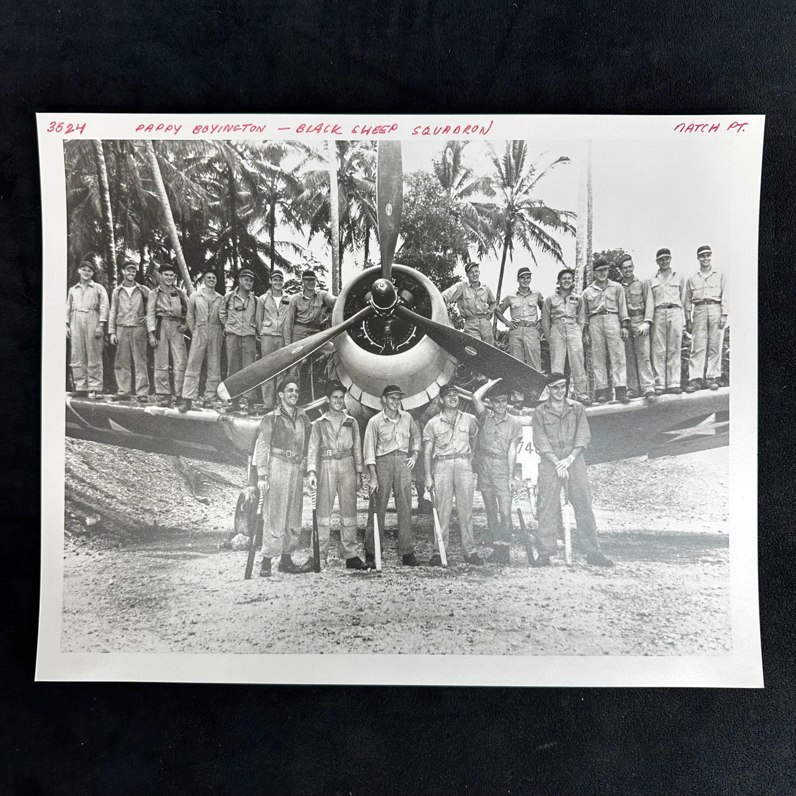 WWII Pappy Boyington Black Sheep Squadron Silver Gelatin Print Black and White (1 of 5)