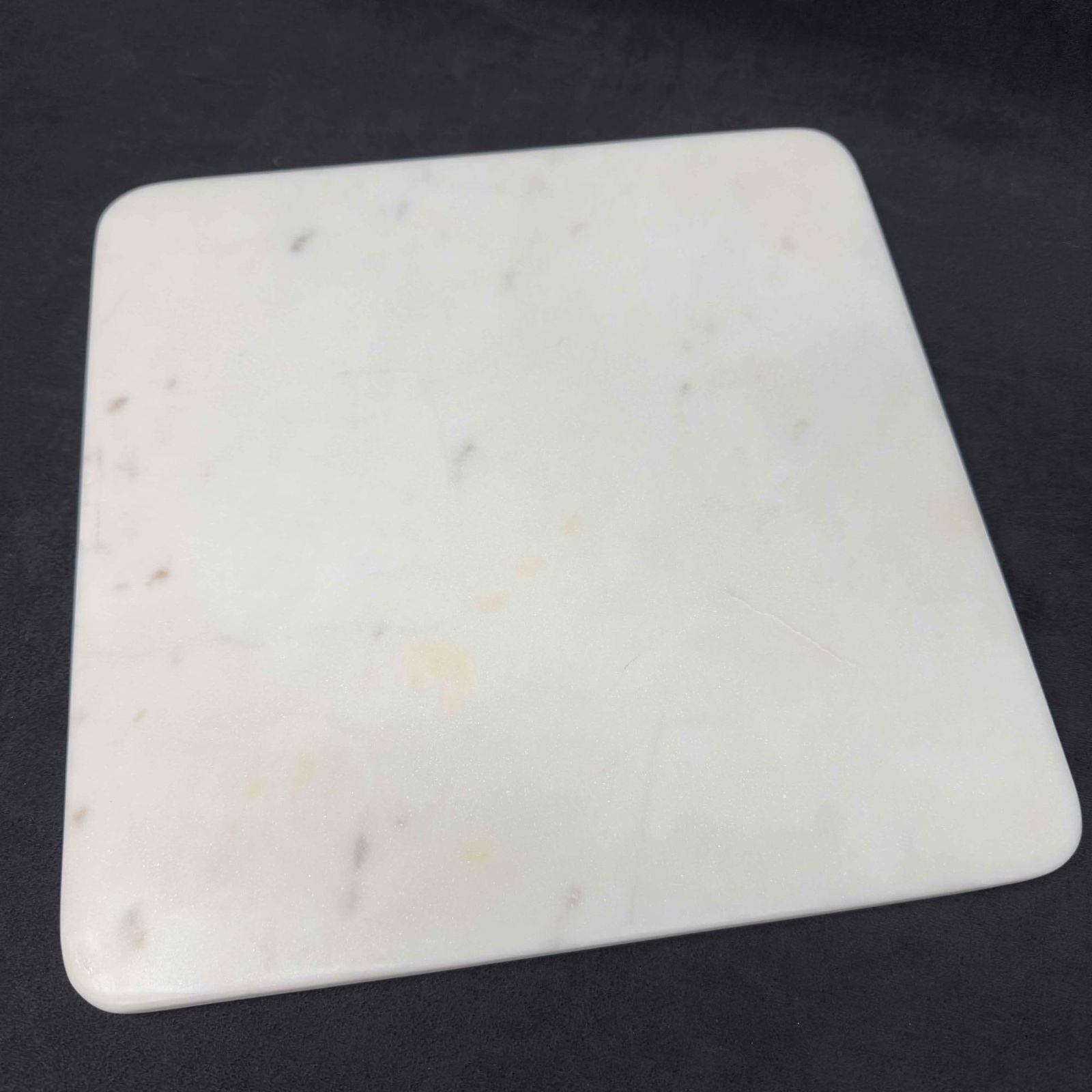 Marble Pastry Cheese Cutting Board w/ Non-Slip Rubber Feet White 12"x12" Non-Stick Tray (1 of 7)