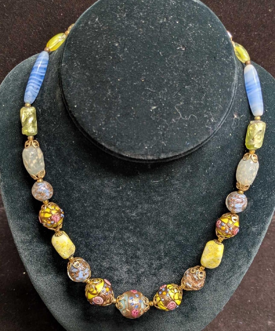 Vintage Italian Murano Multi Color Art Glass Bead Necklace II (1 of 4)