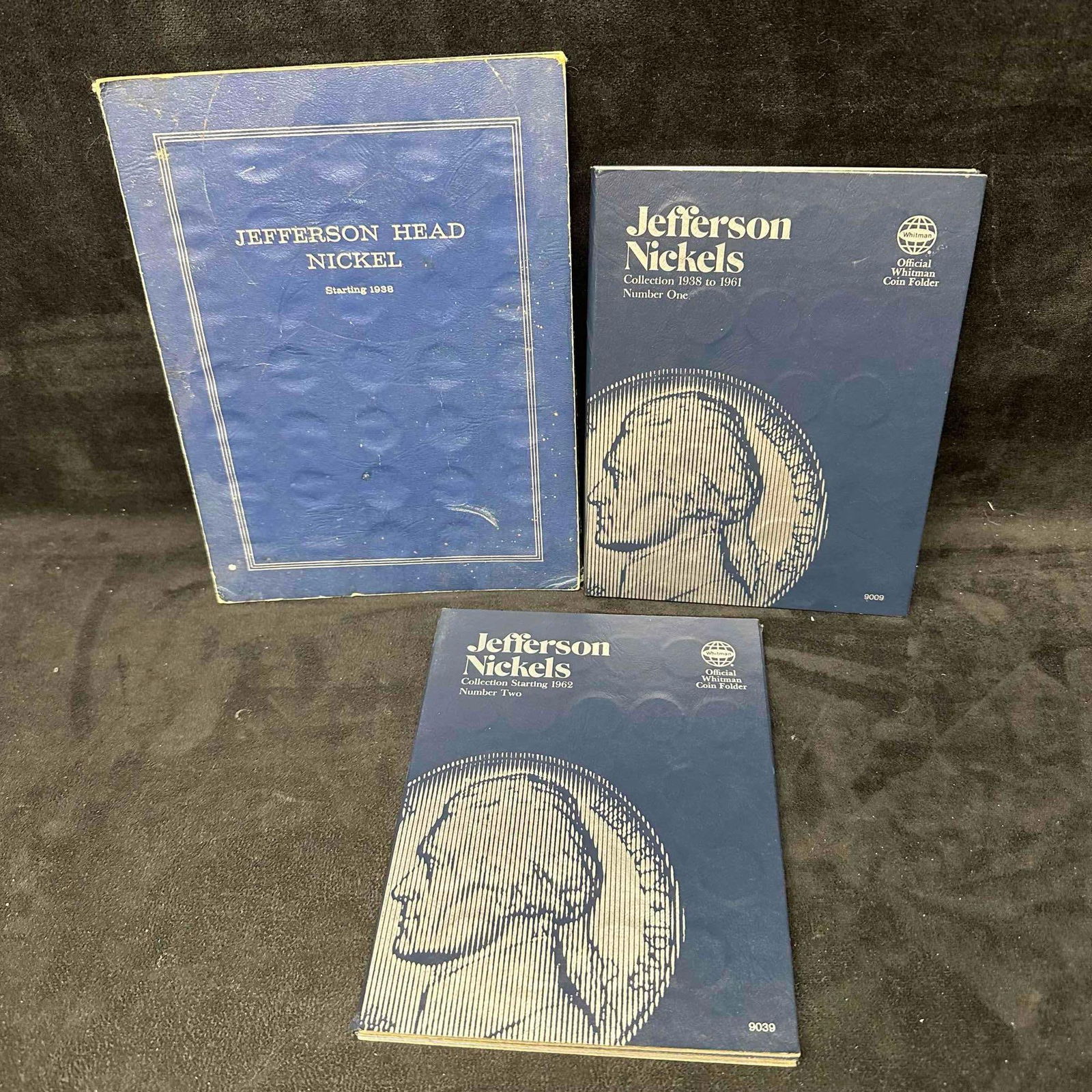 Jefferson Nickel Collection Lot of 126 Coins Three Whitman Coin Folders 1938–1990 (1 of 9)