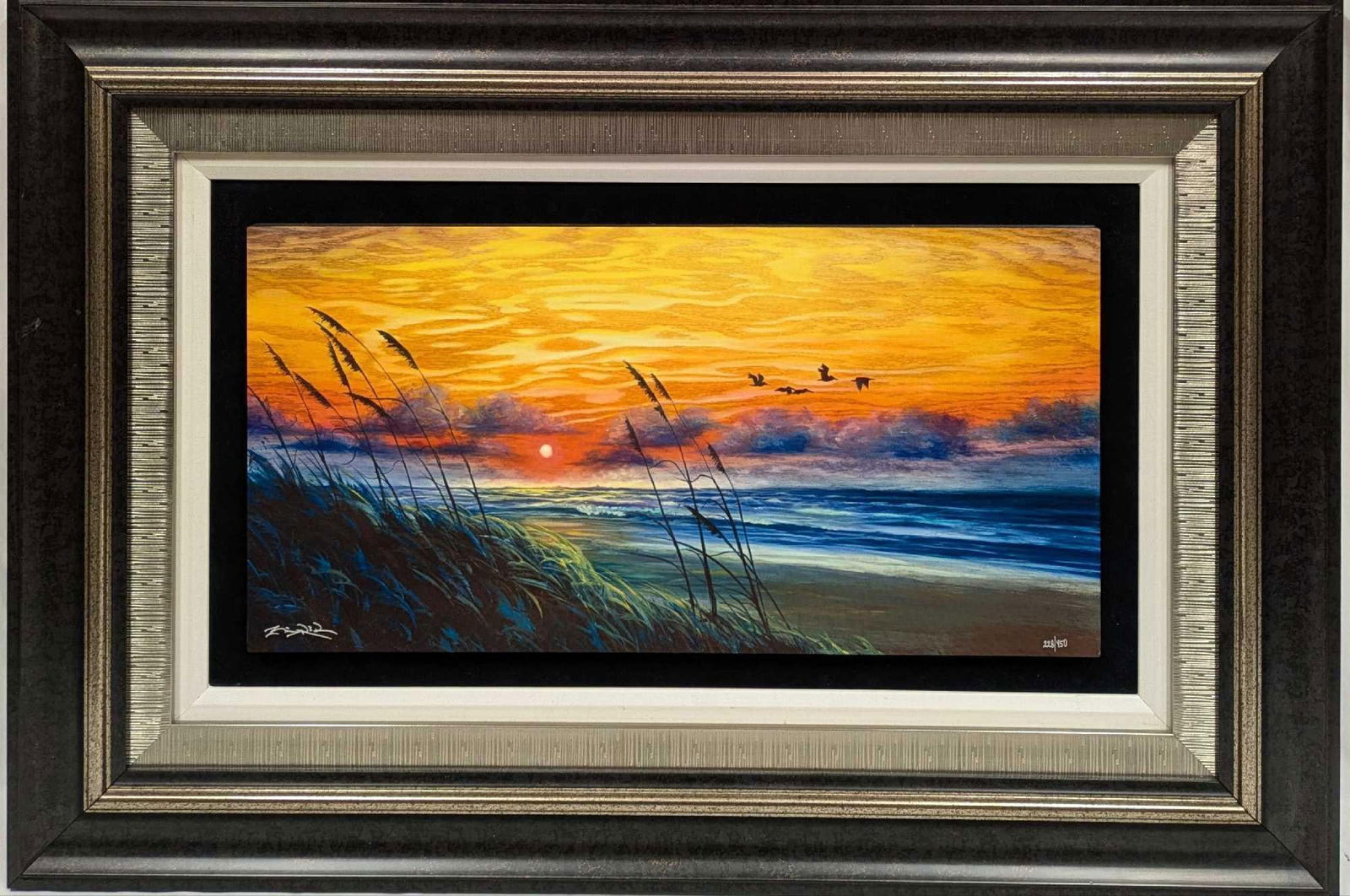 Framed S&N Matt Beyrer Light Breeze Caldograph On Wood (1 of 9)