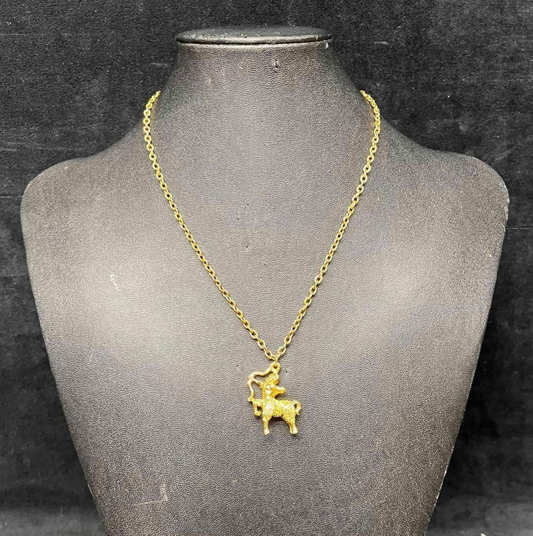 Gold Plated Sagittarius Archer Pendant With Gold Tone Chain (1 of 12)