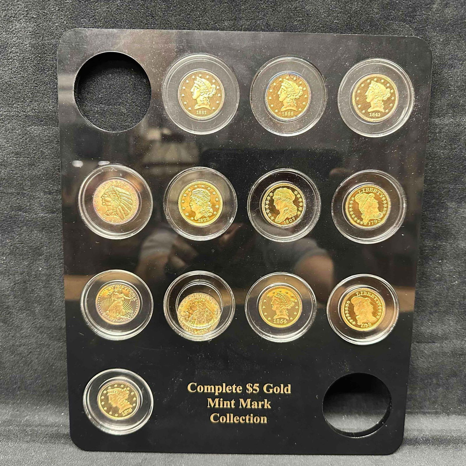 Collection of Gold Plated Silver Coins $5 Mint Mark Collections 12 Coin Set (1 of 11)