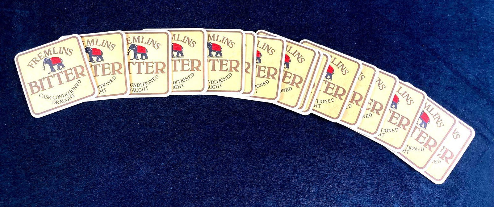 Lot of (20) Fremlins Bitter Cask Conditioned Draught Coasters: This lot includes: (20) Fremlins Bitter Cask Conditioned Draught Coasters Condition is used and refer to photographs for additional details. The coasters are vintage and display s