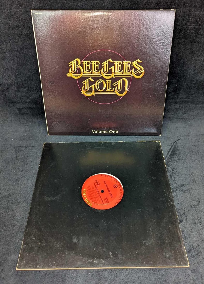 2 LPs Weather Girls Raining Men & Bee Gees Gold (1 of 6)