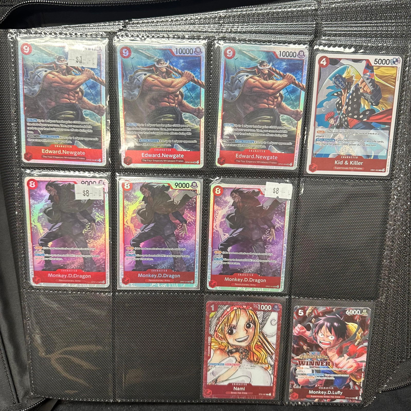 One Piece Trading Card Game Holo and Foil Lot of 170 Cards (1 of 20)