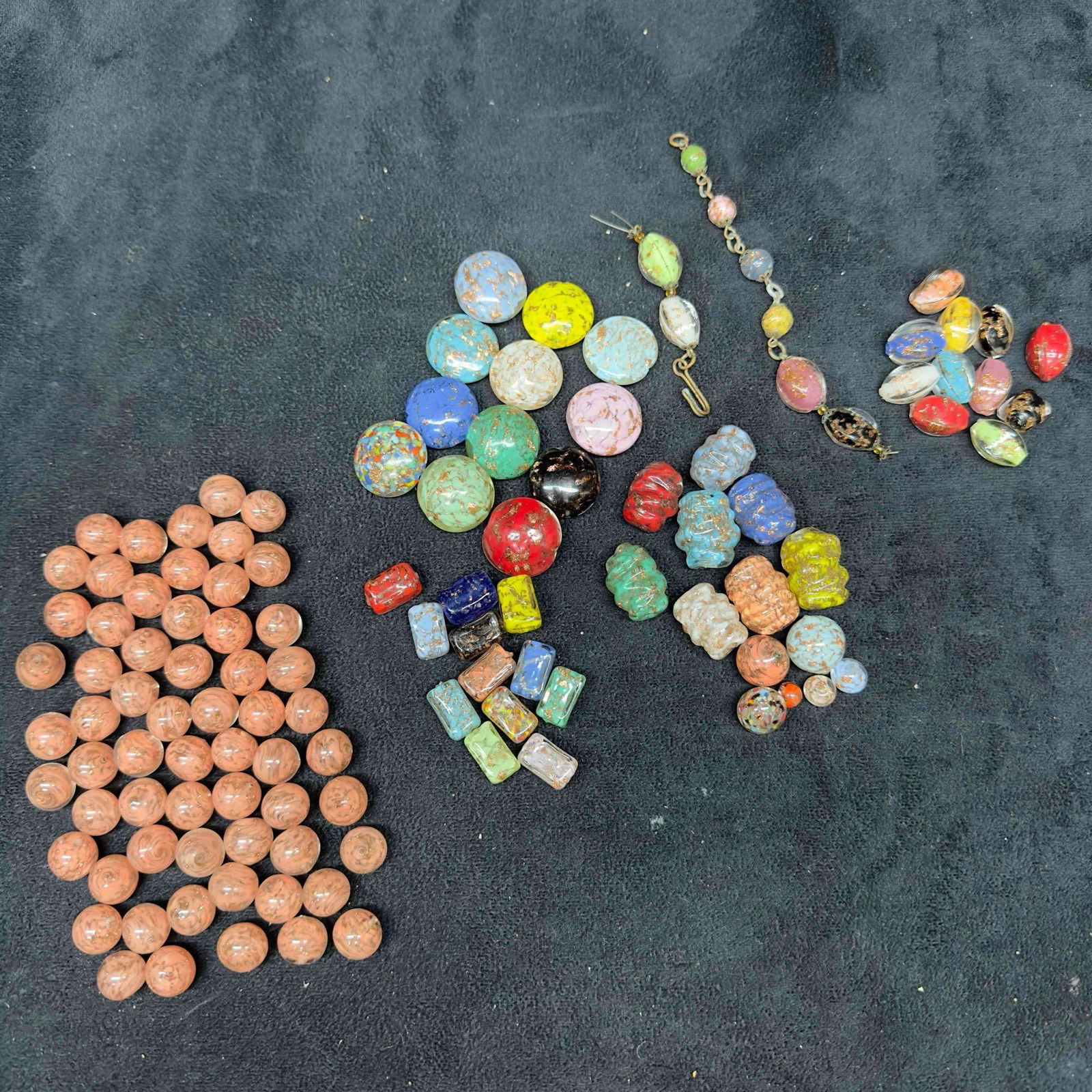 Venetian Murano Lamp Work Glass Beads Beaded Collection Set Lot 113 Pieces (1 of 8)