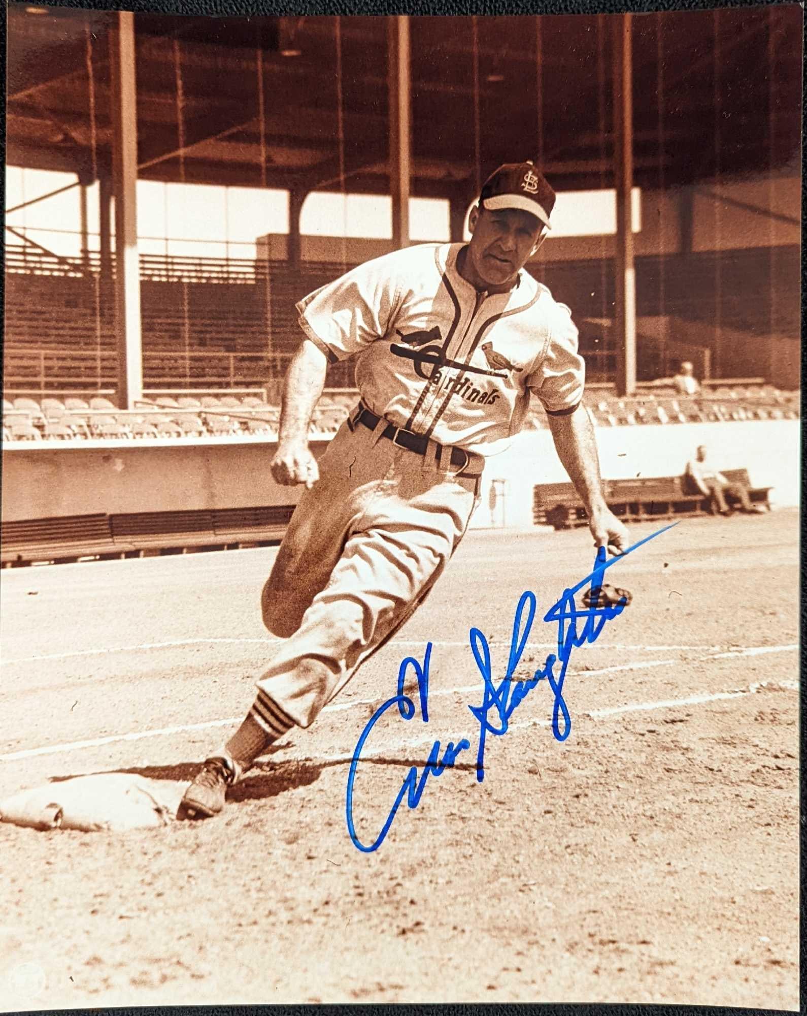 Cardinals Enos Slaughter Signed 8x10 Photo (1 of 4)