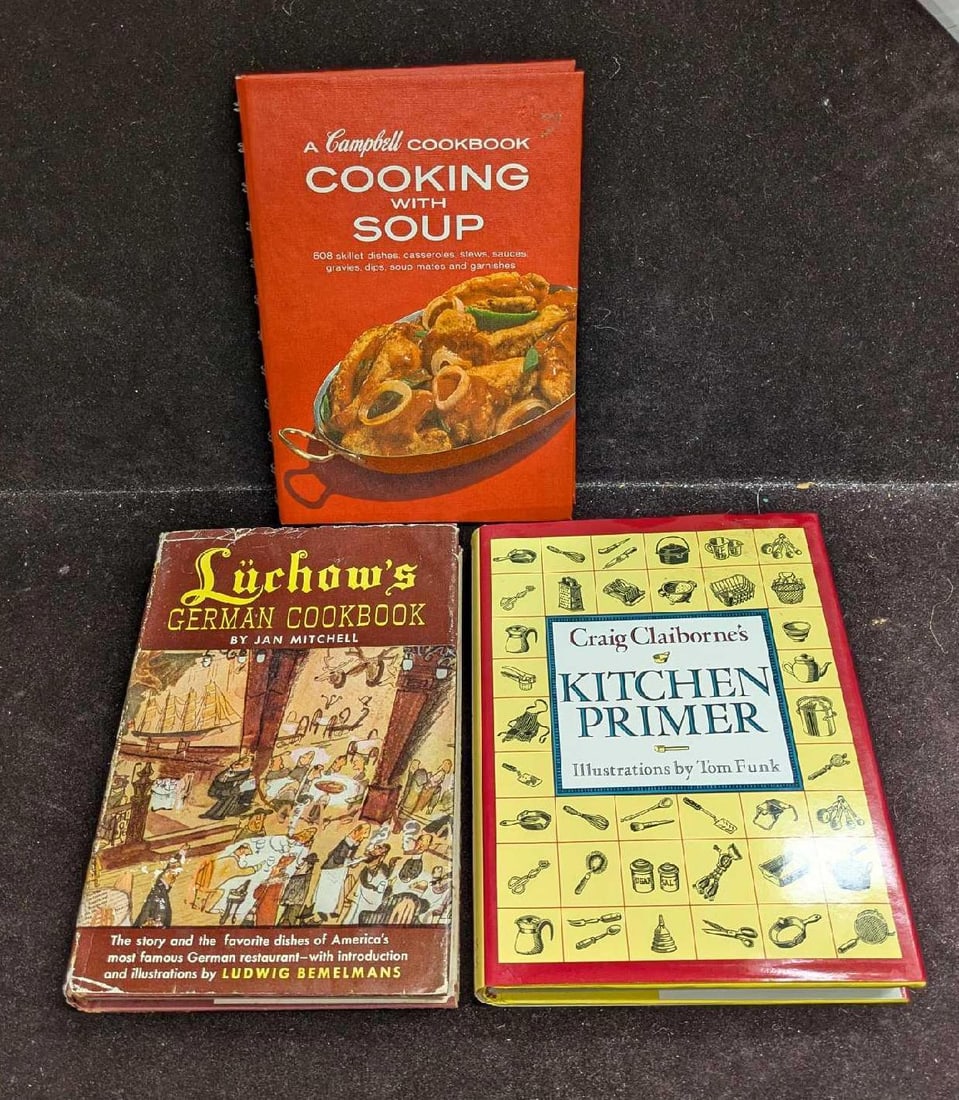 3 Campbell German & Craig Claiborne Cookbooks (1 of 10)