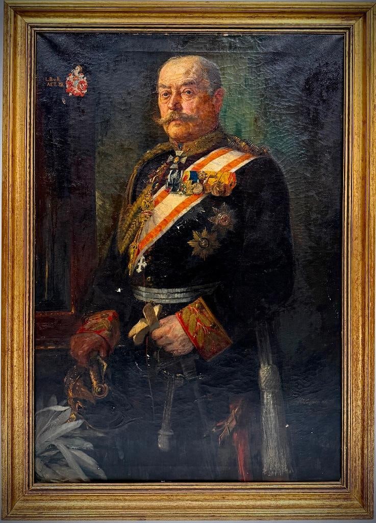1911 Portrait of Ludwig Bocklin von Bocklinsau (JB): 1911 Portrait of Ludwig Bocklin von Bocklinsau This oil on canvas portrait of Ludwig August Gallus Freiherr Böcklin von Böcklinsau was completed in 1911 by Karl Wagner. Bocklin von Bocklinsau was a 
