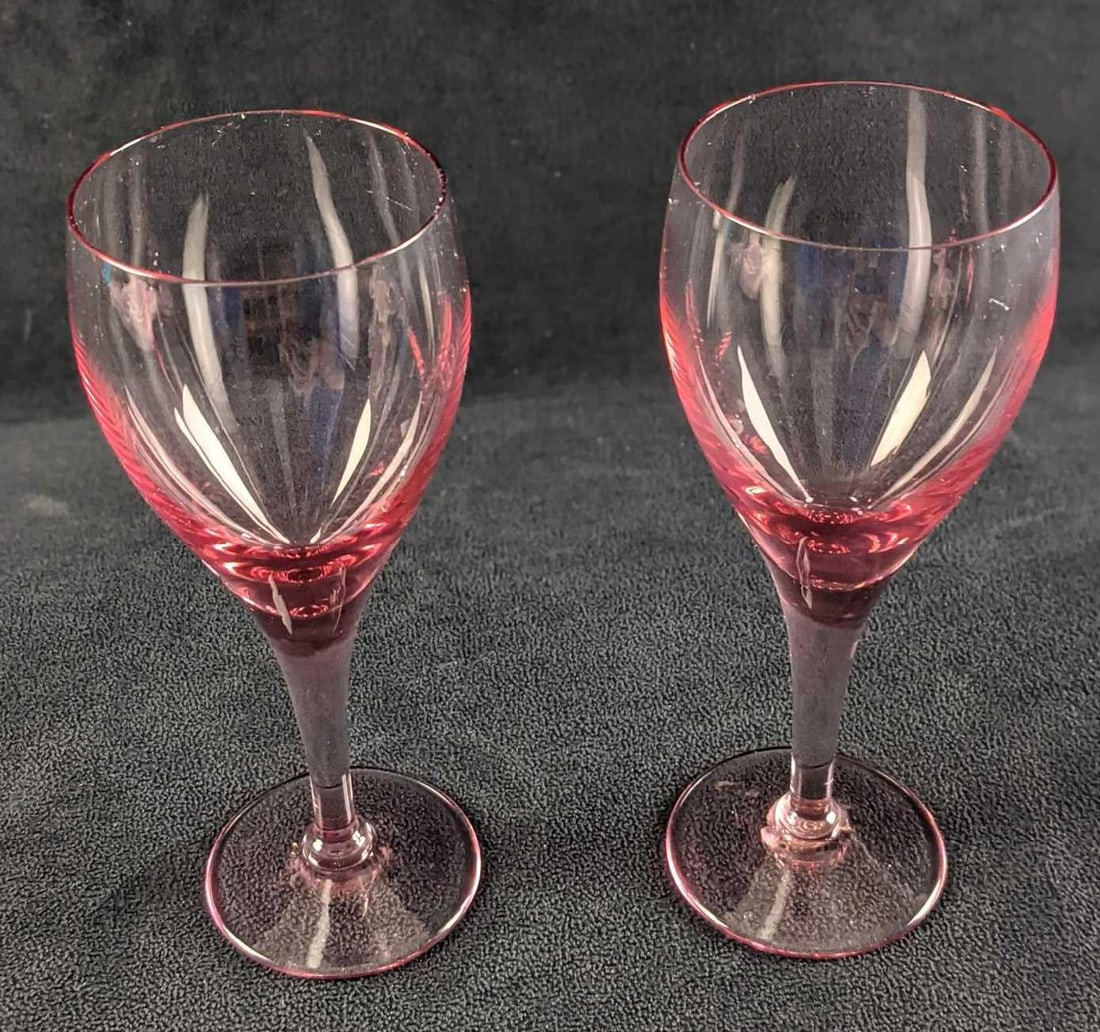 Retired Mikasa Elegant Rose Crystal Water Goblet (1 of 6)