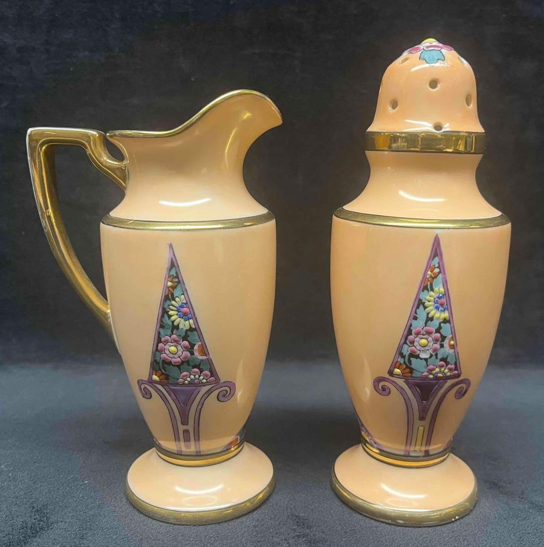 Hand Painted Noritake Coffee Cream & Sugar Set Made In Japan (1 of 13)