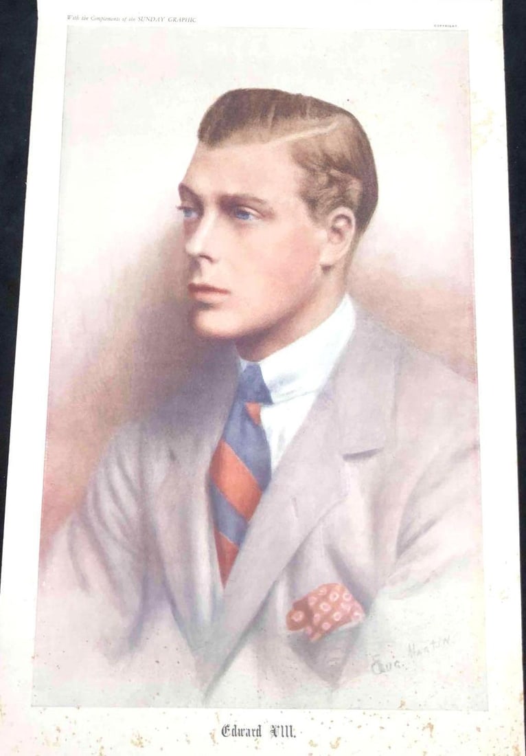 Print of The Painting King Edward VIII Portrait Original Work By Eugene Louis Martin (1 of 11)