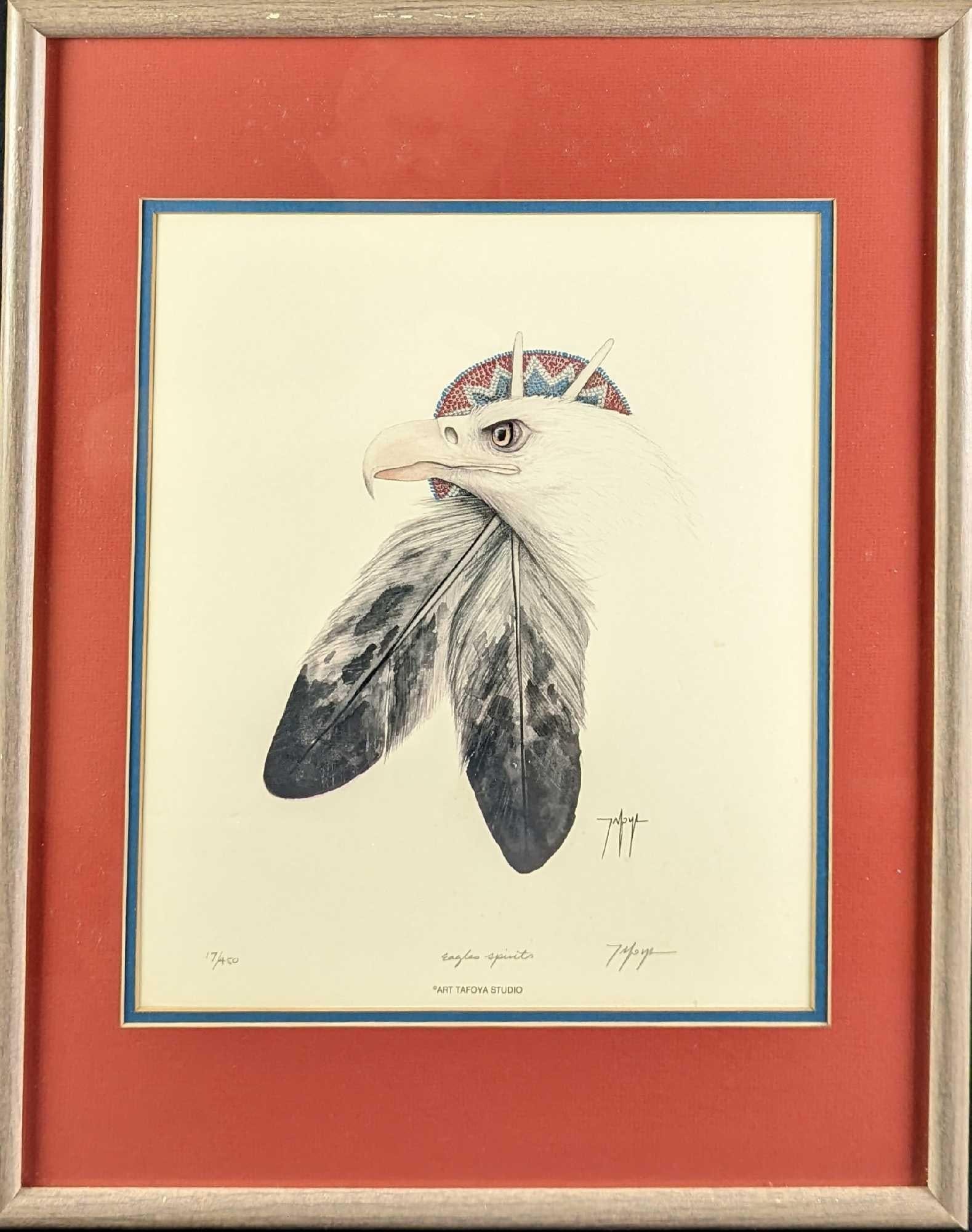 Framed LE Eagle's Spirits Art Tafoya Studios (1 of 6)