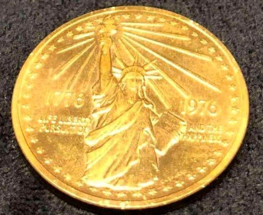 1776-1976 American Revolution Bicentennial Statue Of Liberty Coin (1 of 6)