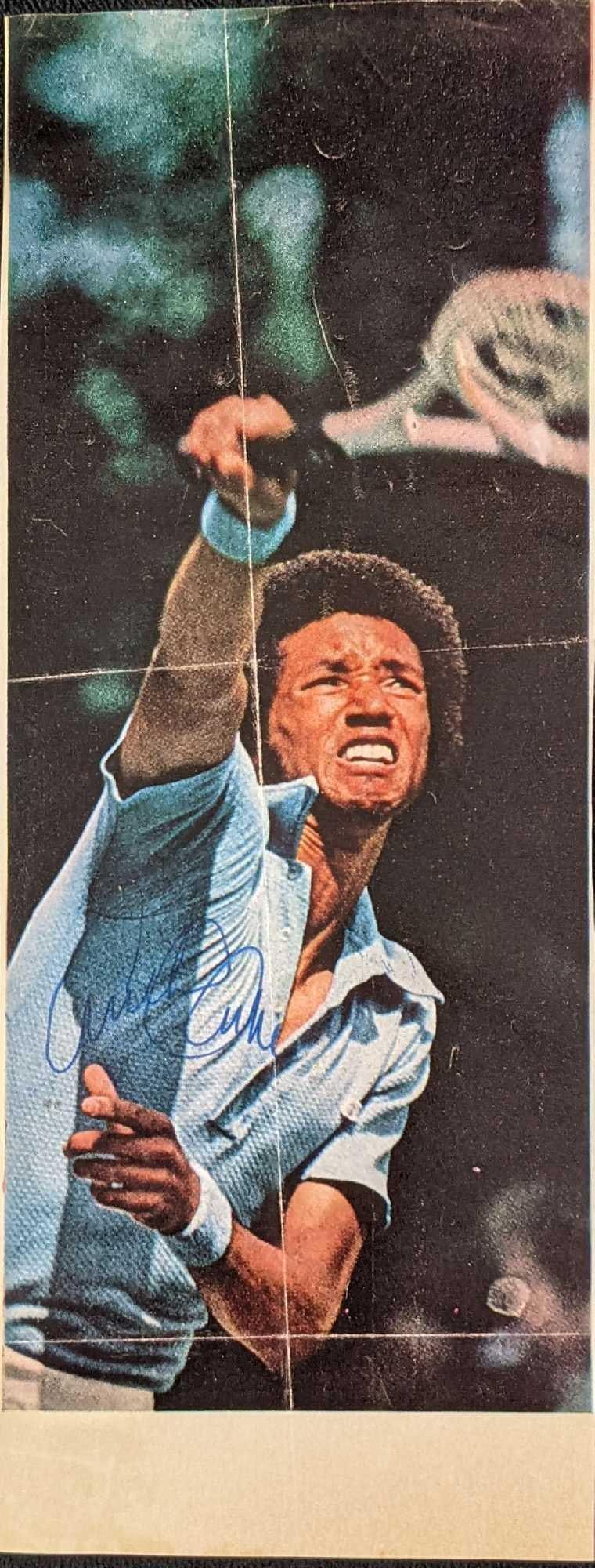 Autographed Tennis Arthur Ashe Magazine Clip (1 of 3)