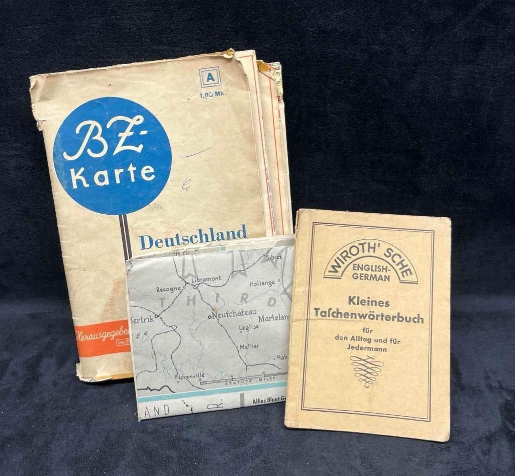 Germany And It's Approaches Map From The National Geographic Magazine 1944 & Deutschland Map (1 of 16)