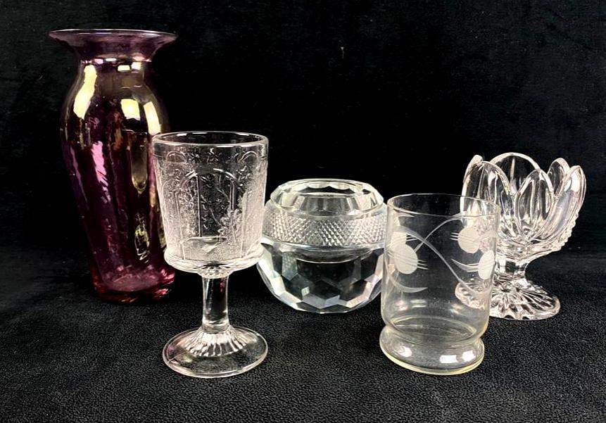 Assorted Glasses, Vase, Candleholders (1 of 7)
