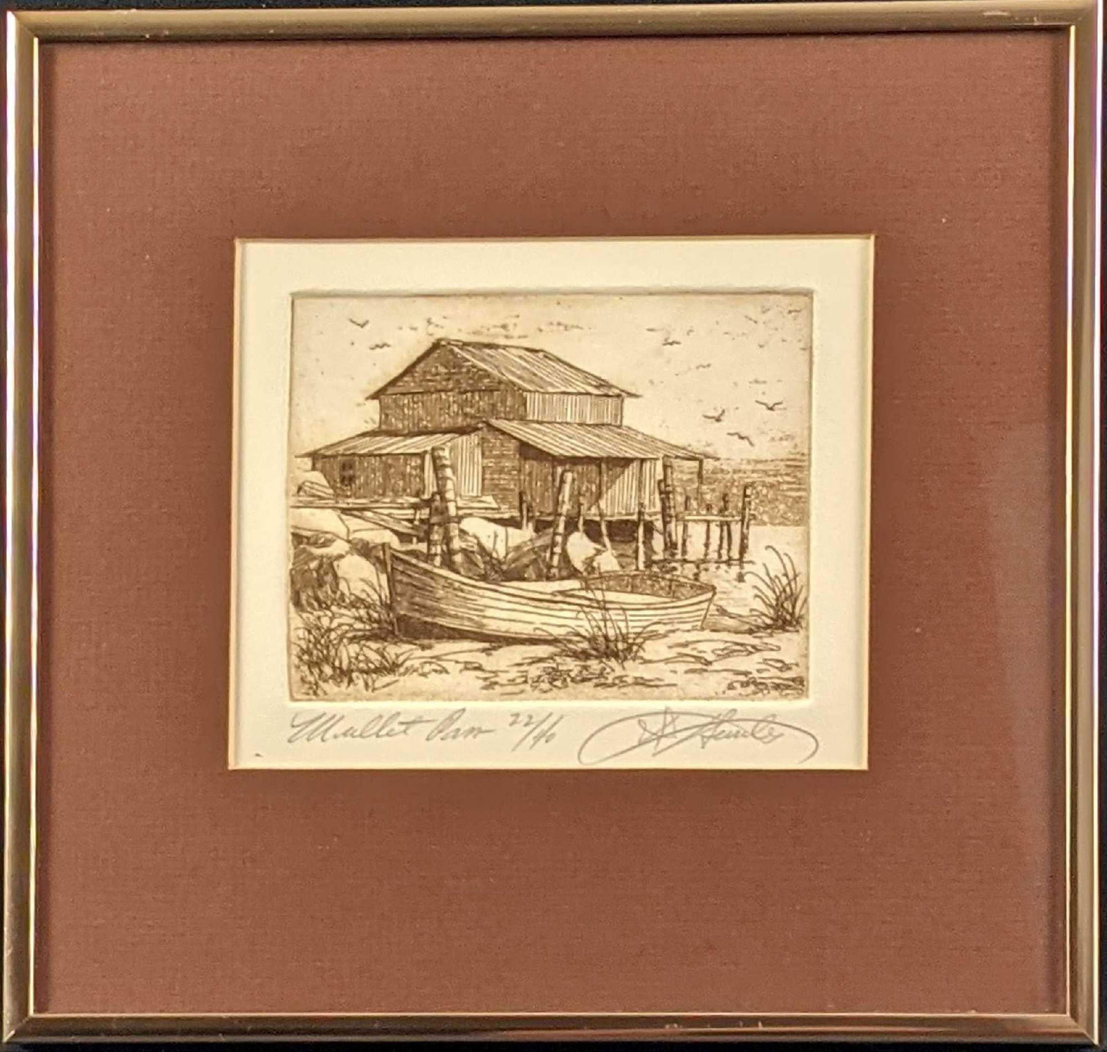 Mullet Pam Framed LE Etching By David Hunter (1 of 5)