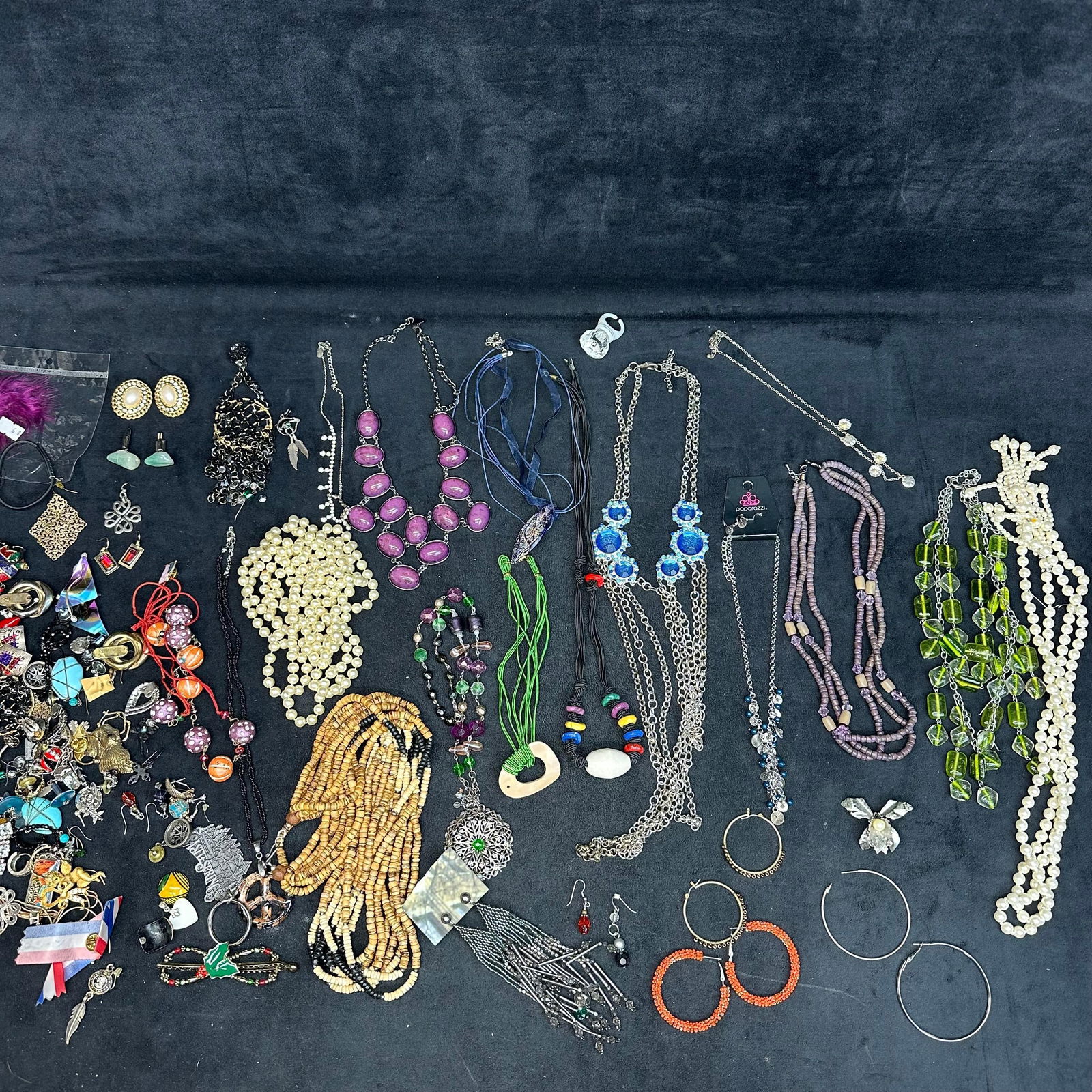 Large Costume Jewelry Lot Necklaces Earrings and Mixed Accessories (1 of 12)