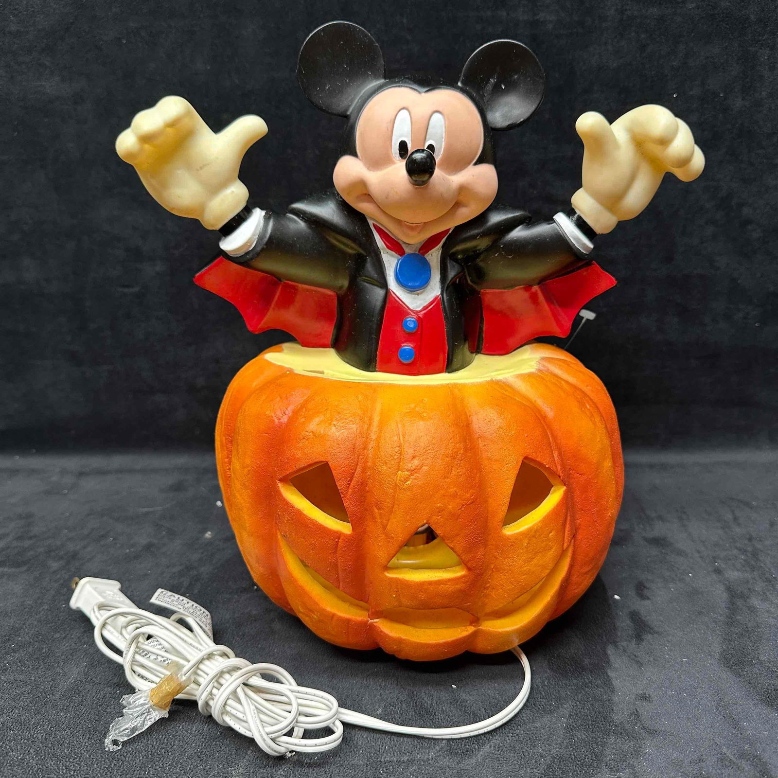 Vampire Mickey Mouse Halloween Pumpkin Light Up Jack O Lantern Decor (1 of 8)