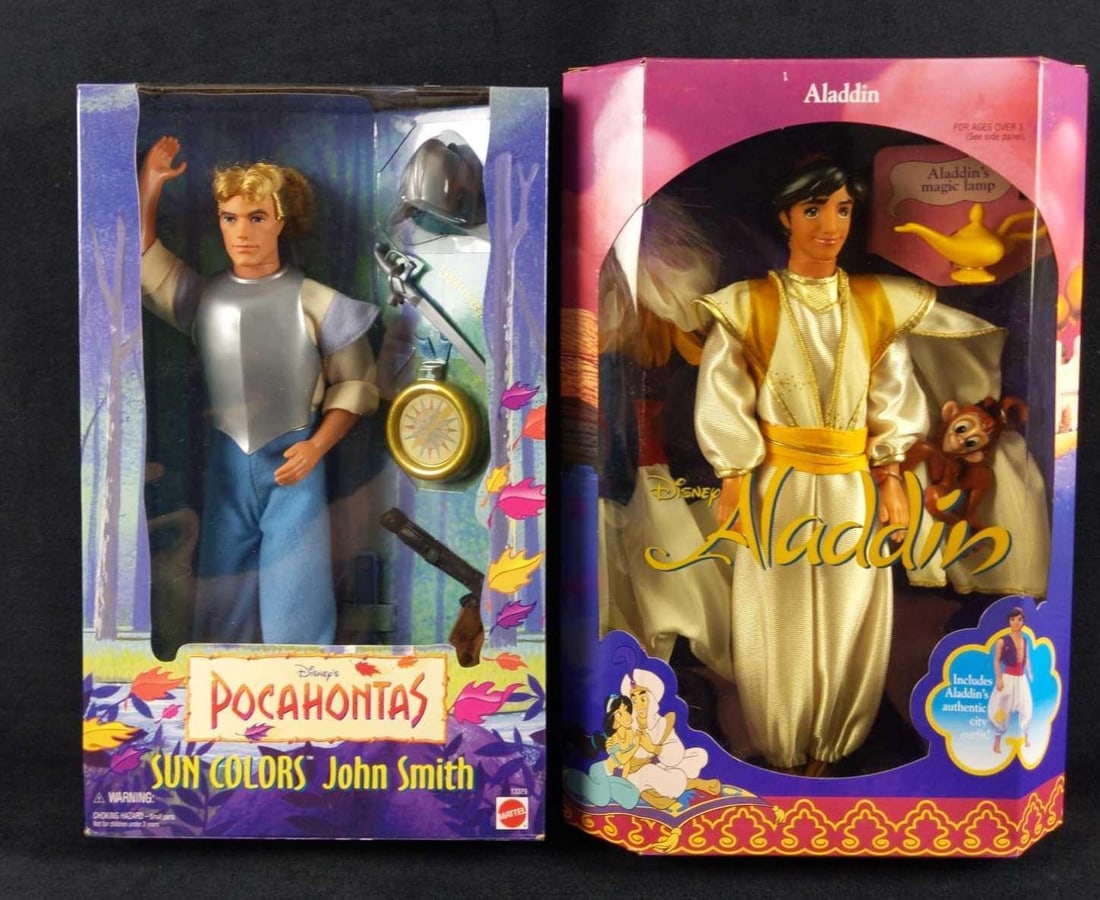 Disney Pocahontas John Smith And Aladdin Dolls (1 of 9)