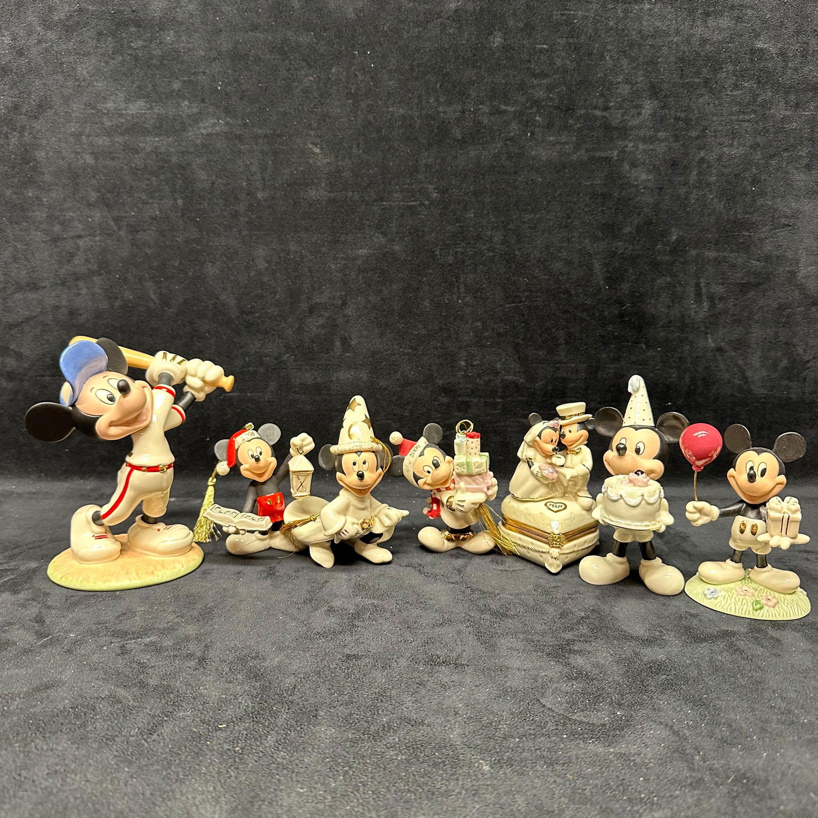 Lenox Disney Mickey Mouse Collectible Figurines and Ornaments Lot of Seven (1 of 12)