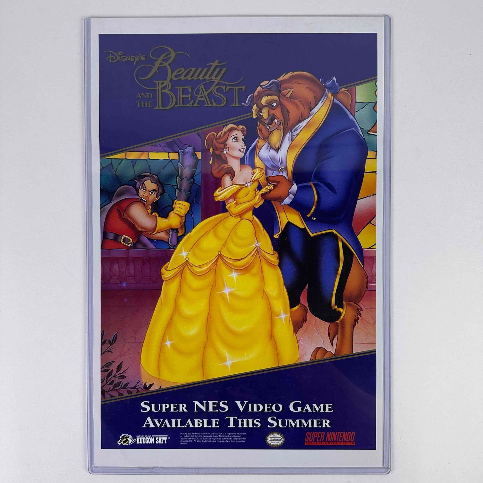 Disney's Beauty and The Beast Nintendo Super NES Game Original Promo Ad Poster (1 of 7)