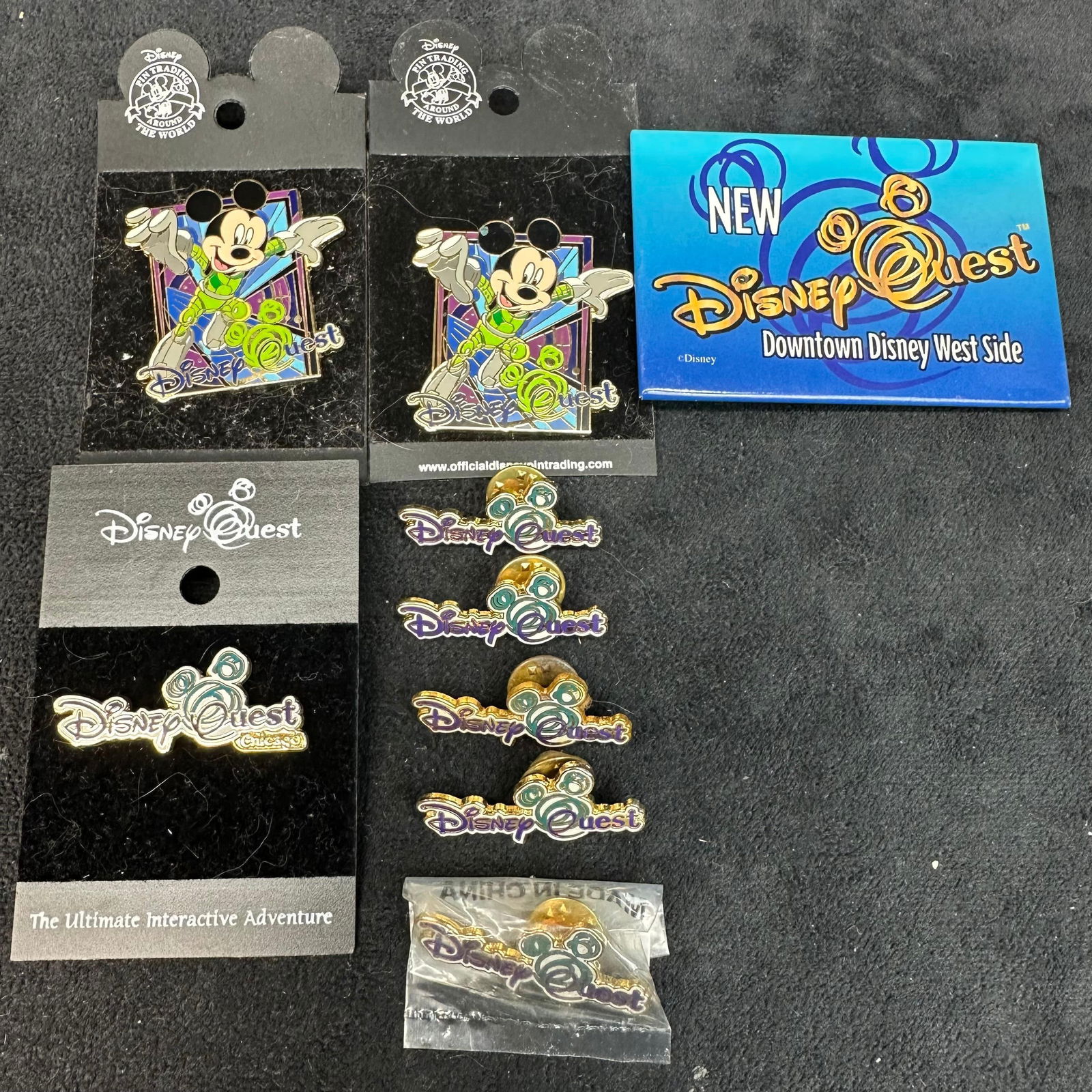 Disney Quest Lapel Pin and Button Set Disney Pins (1 of 9)