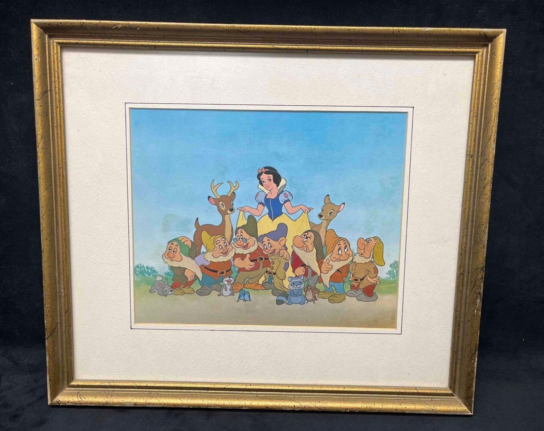 Framed Vintage Disney Classics Snow White Litho Print (1 of 6)