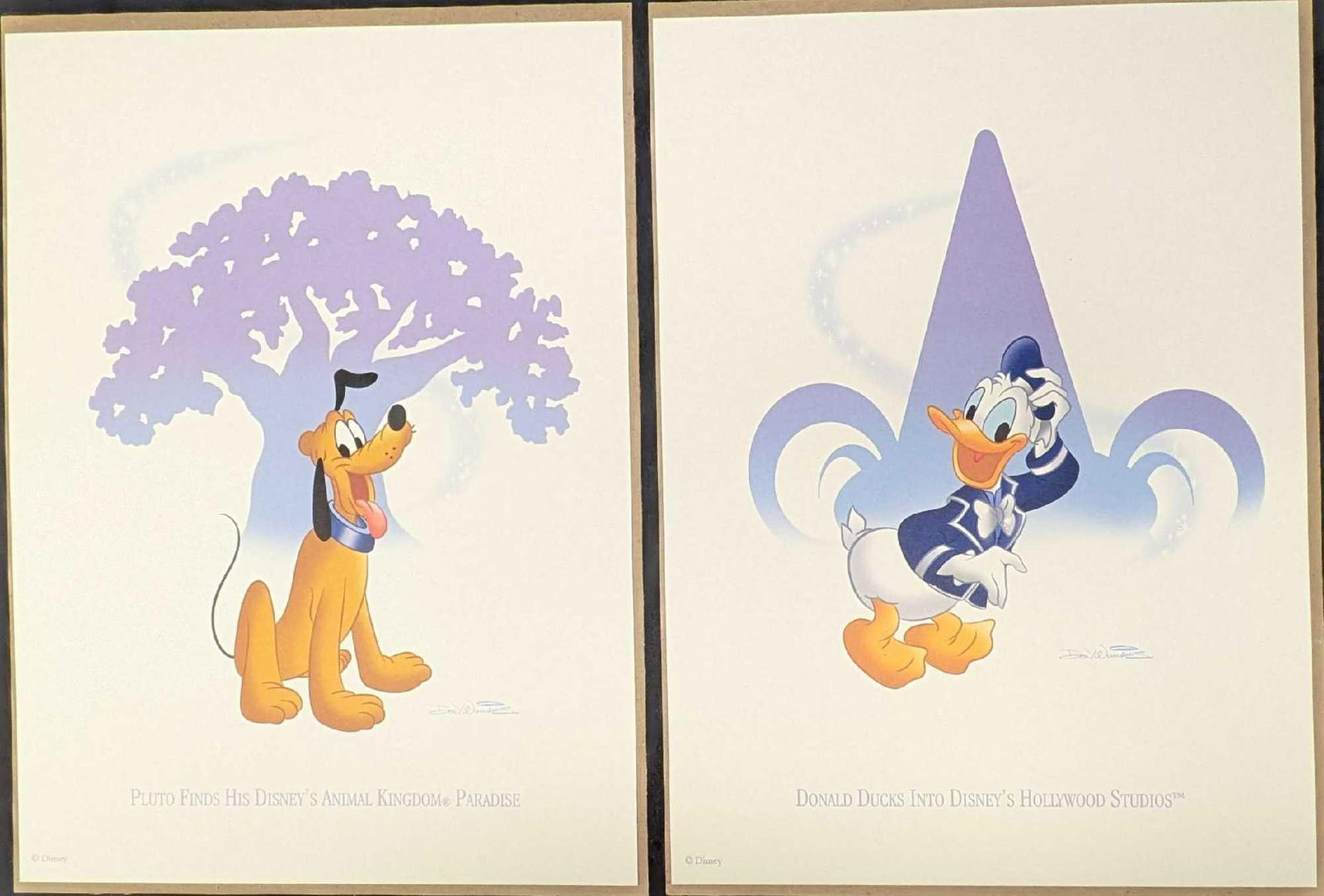 Dick Duerrstein Orig Painting Mickey, Minnie Mouse Hula