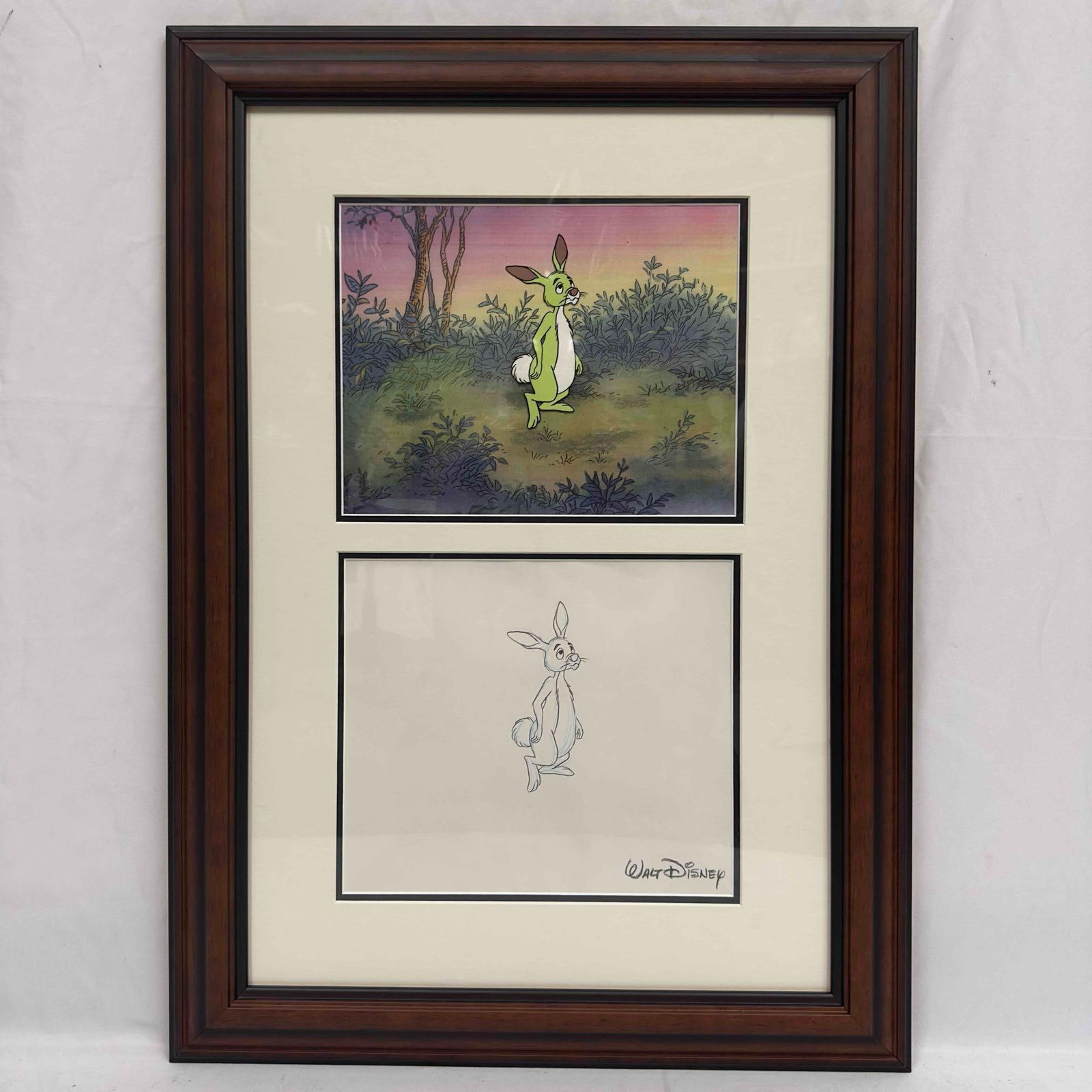 Walt Disney Studios Winnie The Pooh Rabbit Looks Up Production Cel Sketch Drawing Framed (1 of 15)