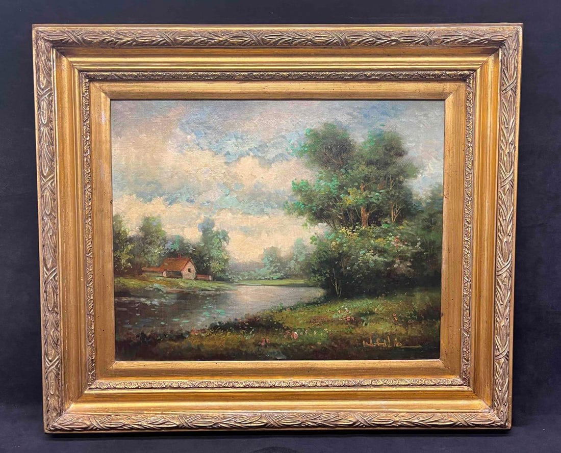 JB Framed Original Oil On Canvas By W. Eddie (R73) (1 of 16)