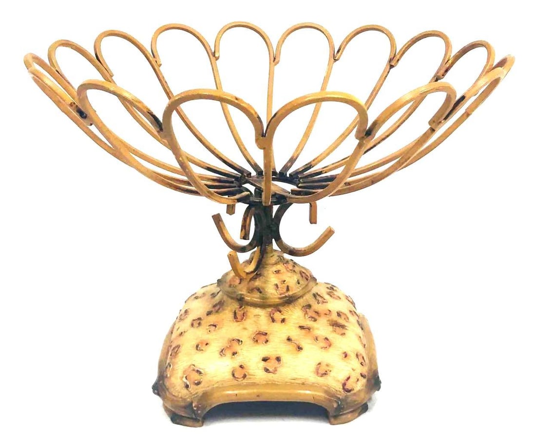 Decorative Metal Pedestal Basket (1 of 10)