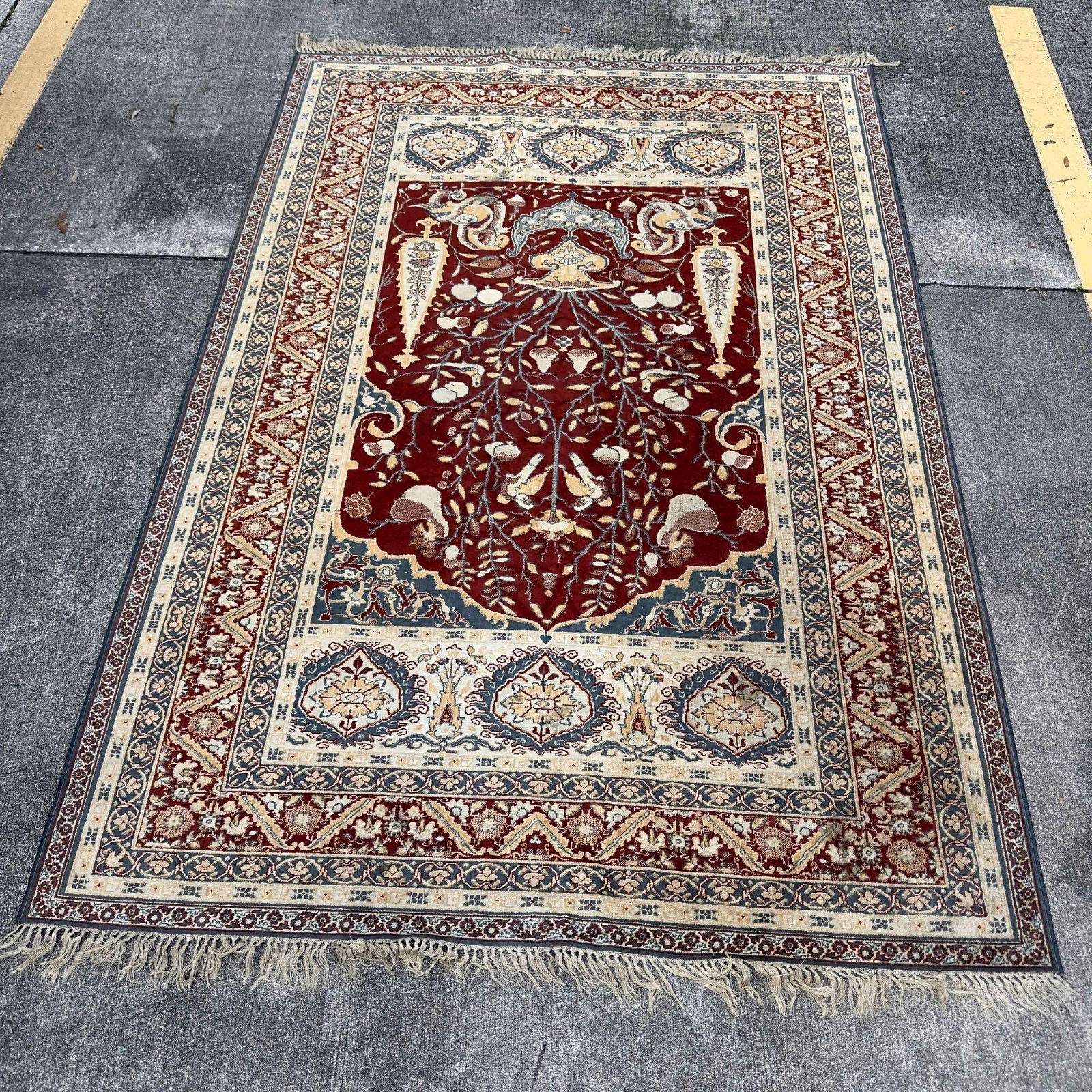 Vintage Hand Woven Traditional Floral Medallion Rug Handmade Wool Decor (1 of 14)