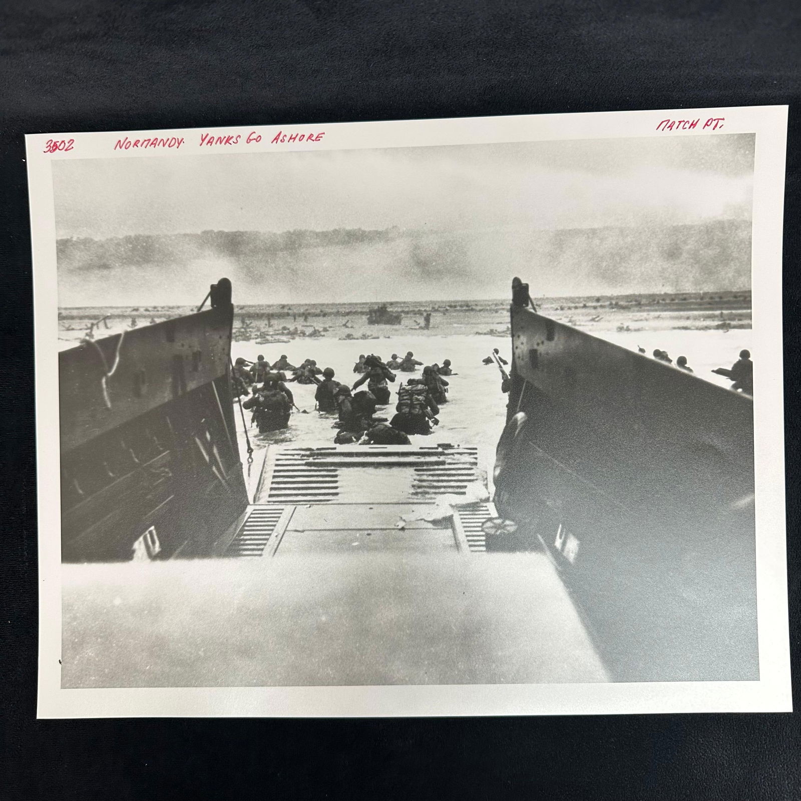 WWII Normandy Yanks Go Ashore D-Day Landing Analog Photo Print on Pearl Resin Coated Paper (1 of 5)