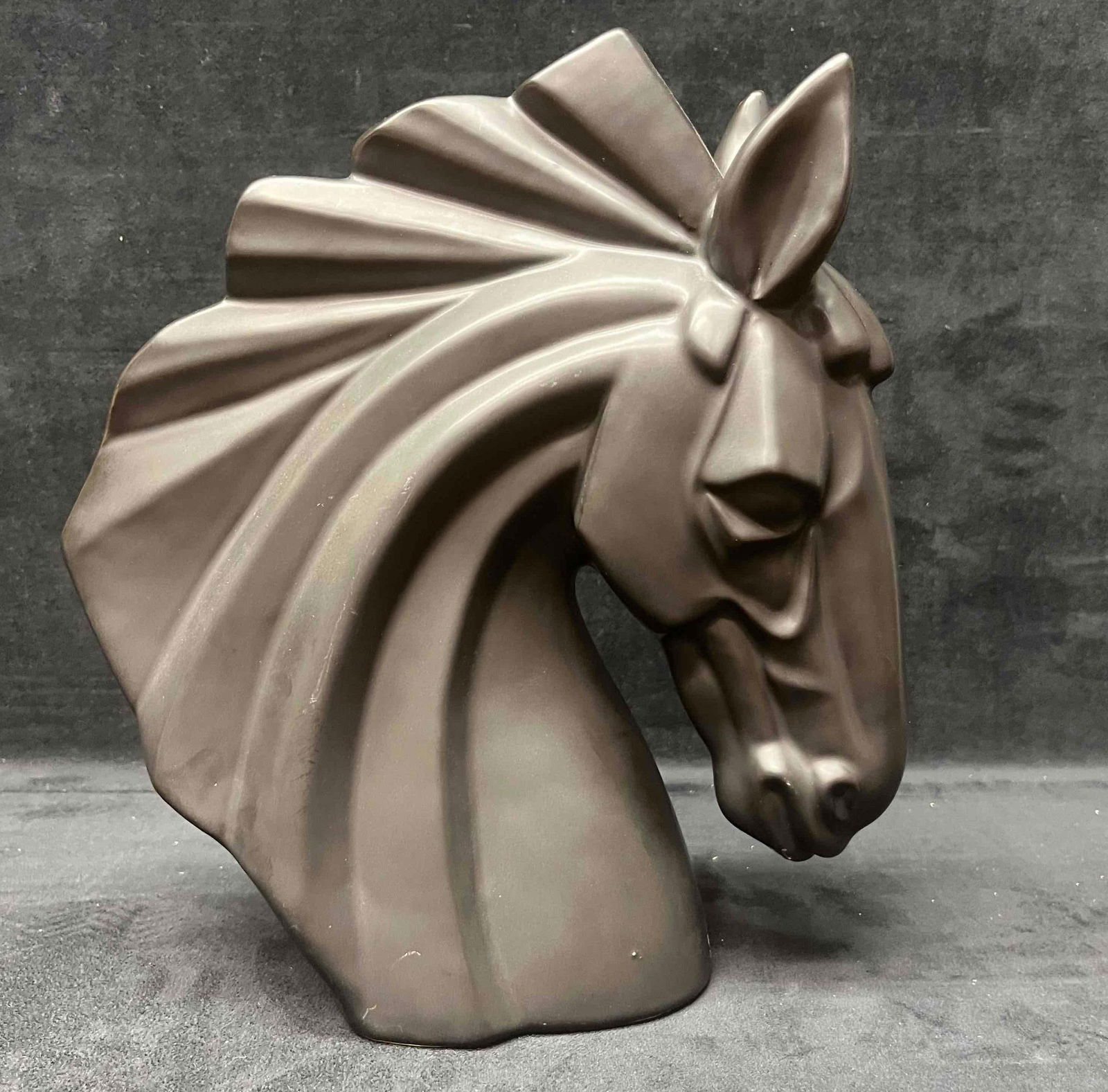 Matte Black Horse Sculpture (1 of 8)