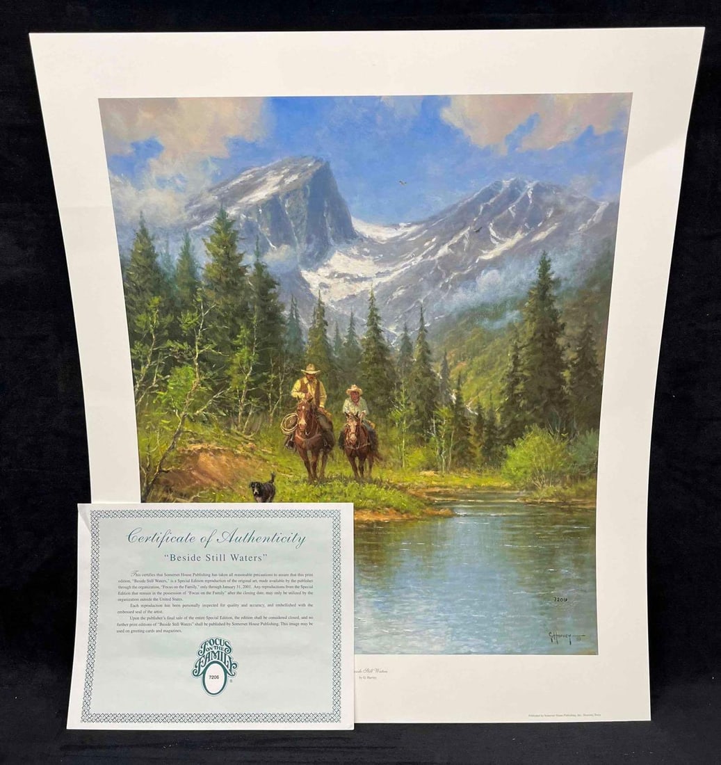 Special Edition Print "Beside Still Waters" By G.Harvey With COA Somerset House Publishing (C) (1 of 13)