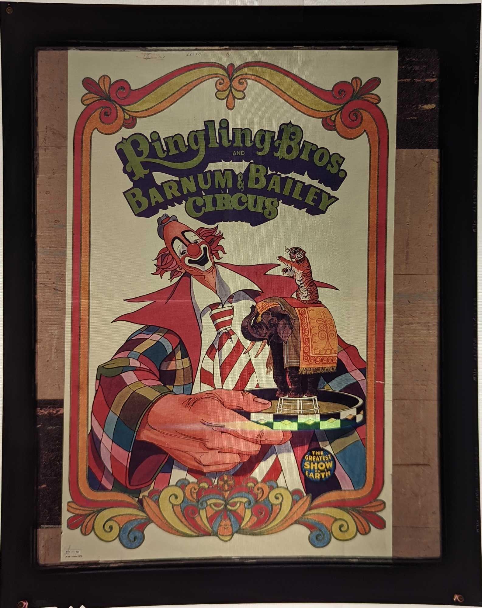 Ringling Brothers Barnum Circus Poster Transparency 1972 (1 of 3)