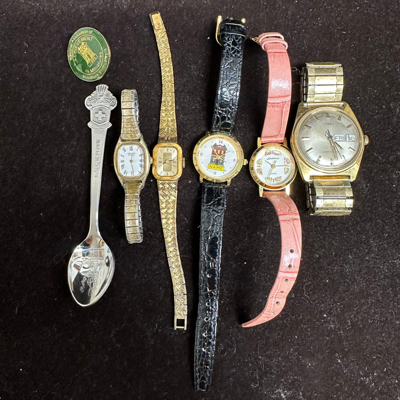 Vintage Landstroms Seiko Timex Watches with Rolex Spoon and Various Collectible Lot (1 of 8)