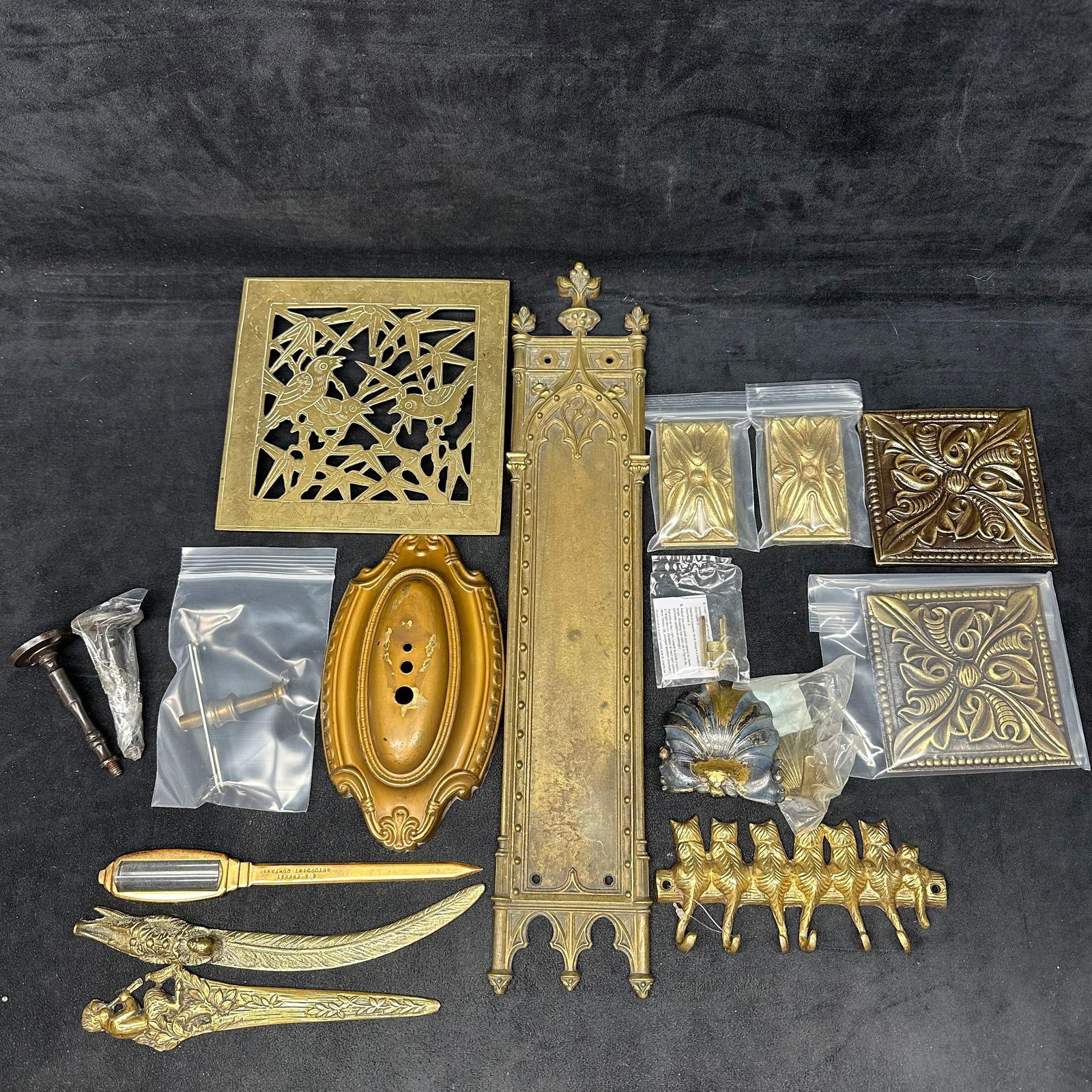 Large Mixed Lot of Vintage and Modern Brass Hardware and Decorative Metal Pieces (1 of 7)