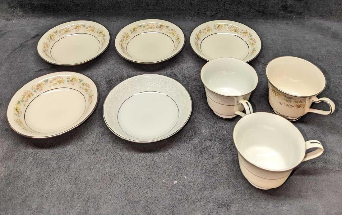 A Noritake Set Of Plates Cup And Saucer