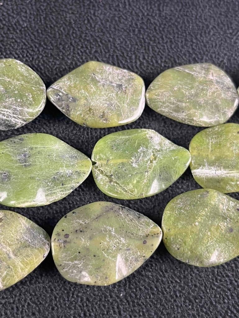 New Jade Serpentine Bead Strands Organic Shaped (1 of 5)