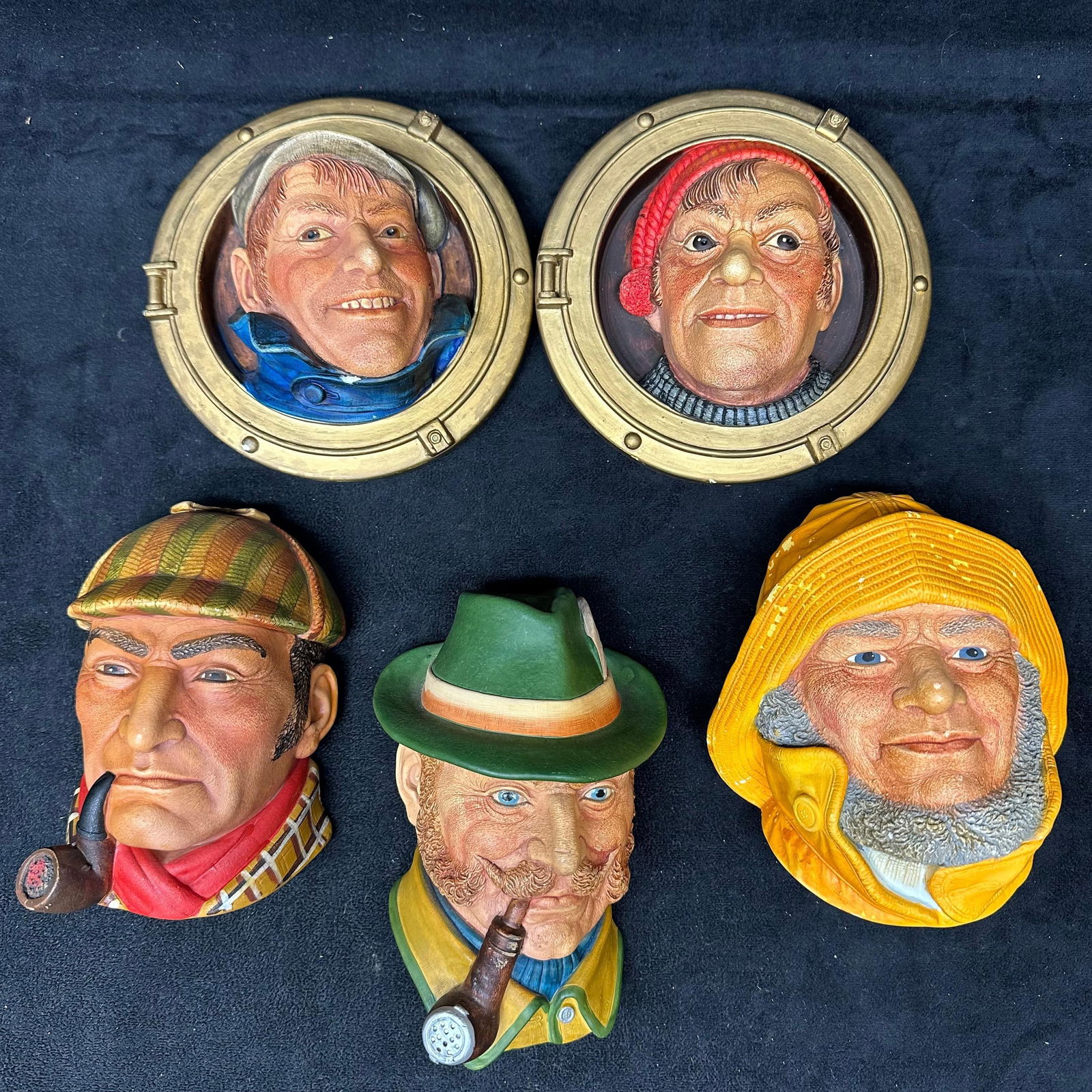 Legend Products Chalkware Wall Head Decor Mixed Sailor Characters Lot (1 of 6)