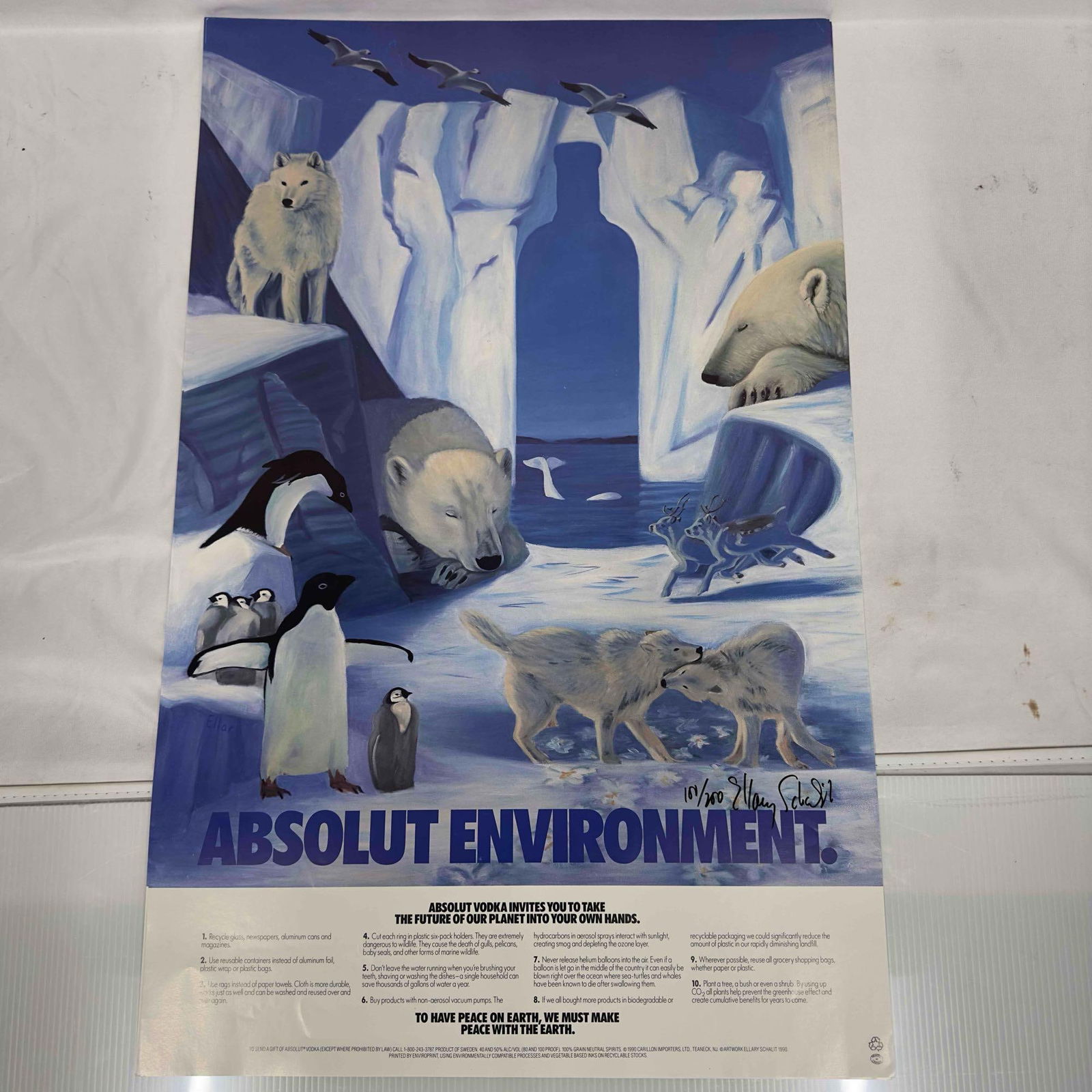 Absolut Environment Ad Poster By Ellary Schalit Hand Signed Numbered Collection Set (1 of 10)