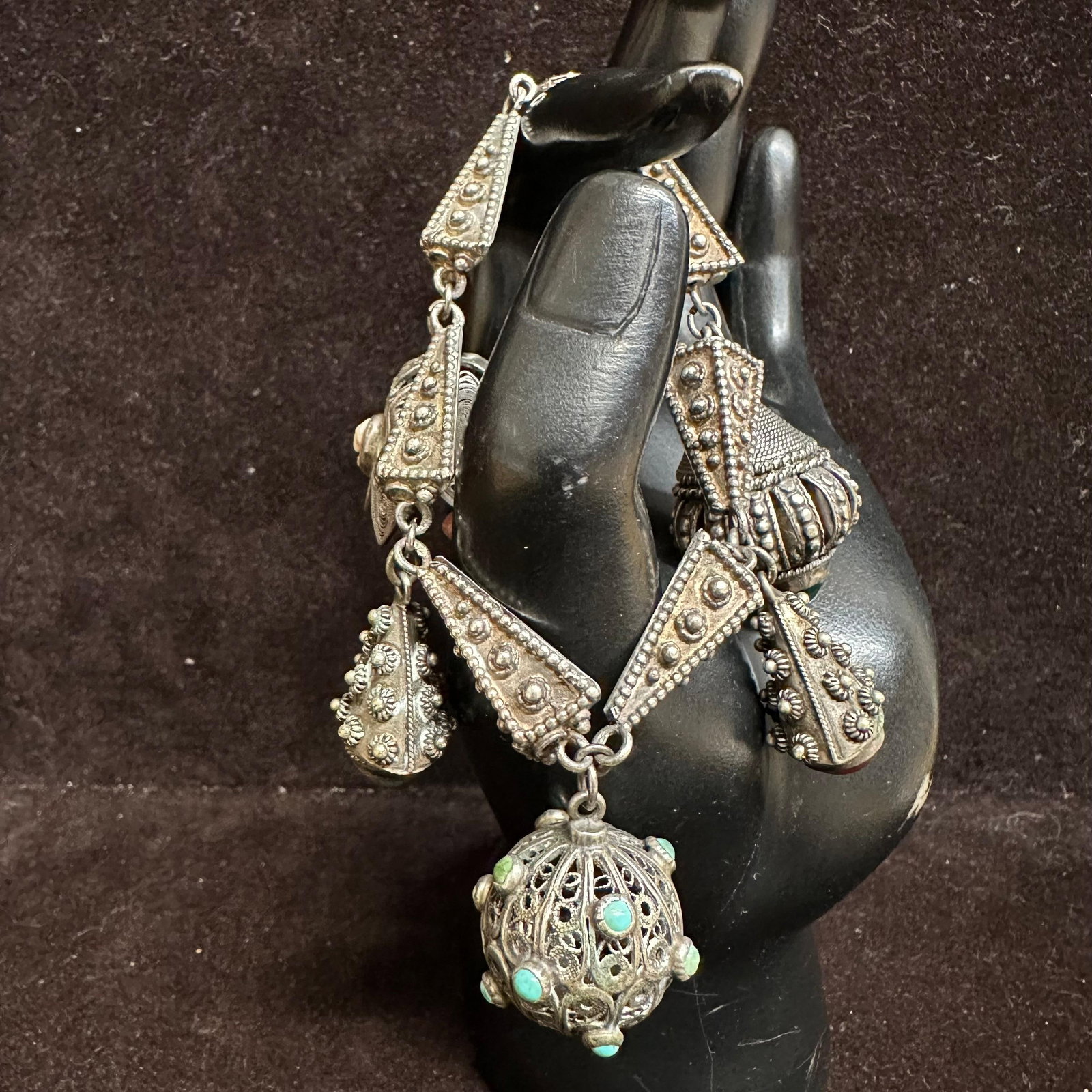 Cameo and Gemstone Charm Etruscan Revival Style Sterling Bracelet O48: This item is in good pre-owned, previously used/displayed condition with noticeable light wear and surface scratches. Please reference all photos for full details. This piece of jewelry has been teste